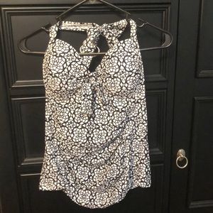 Black and White Swim Top